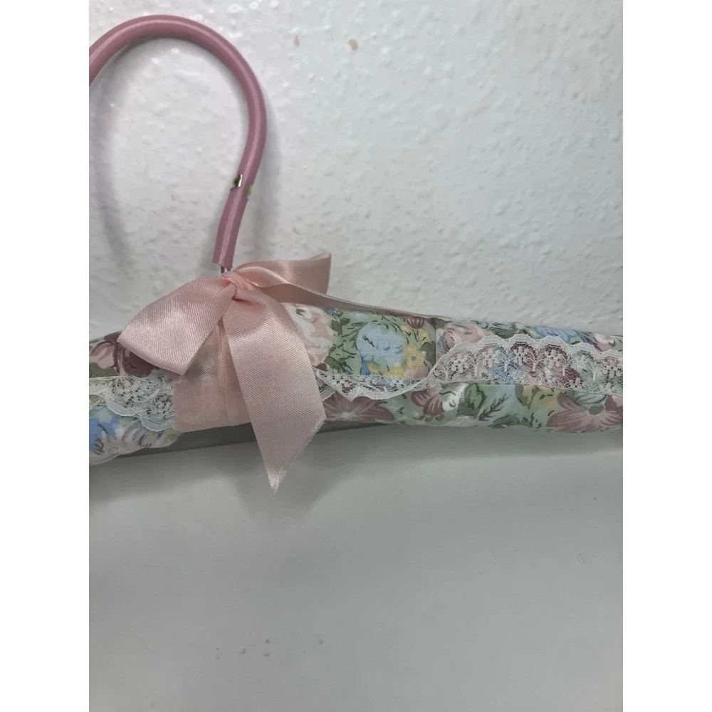 Vintage Padded Clothes Hanger Lingerie Boudoir Floral Swivel Handmade